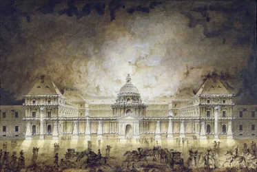 Der beleuchtete Palais du Luxembourg für das Fest des Königs 1780